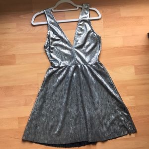 Metallic silver dress